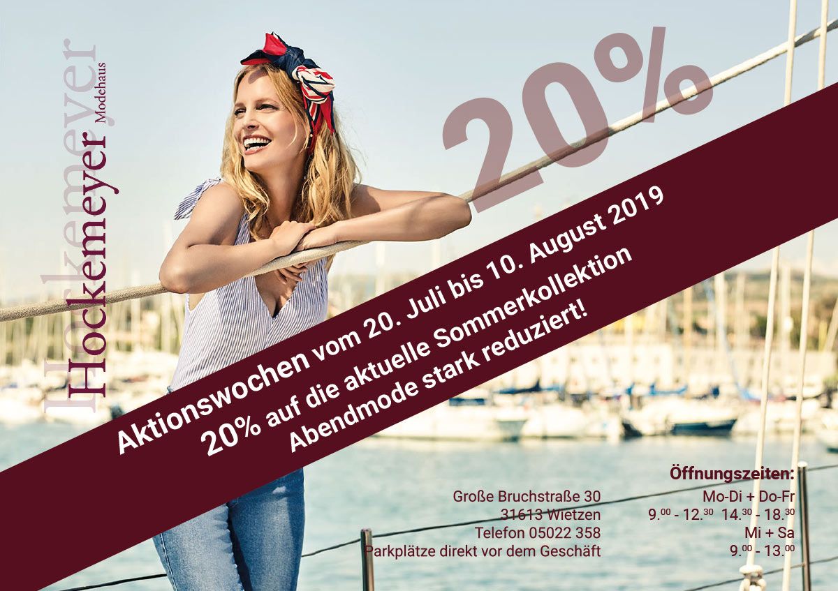 20% auf die aktuelle Sommerkollektion